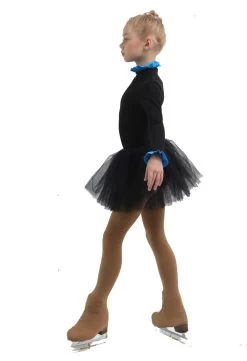 IceDress - Thermal Body (Black With Blue Flounce) -Figure Skating Shop 56aed4bb4303 56463 52058.1582428257