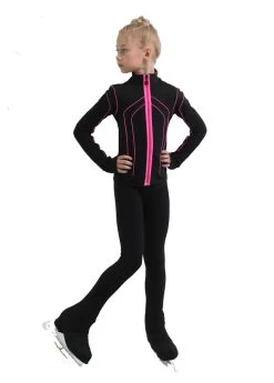 IceDress Figure Skating Jacket - Thermal - Kant (Black With Hot Pink) -Figure Skating Shop 5 82503 72327 62053.1582519371