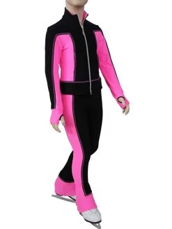 IceDress Figure Skating Thermal Pants - Squares (Pink)