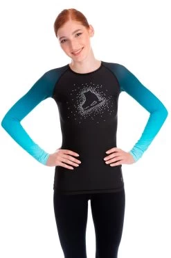 Elite Xpression - Faded Pastel Sprinkle Skate Top - Blue -Figure Skating Shop 5fe485fd08cc 91459.1629362982