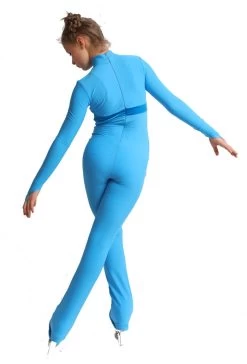 IceDress Figure Skating Overalls - Thermal - Style (Blue With Velvet Trim) -Figure Skating Shop 60c70de5994e 18825 32599 23118 88438.1582511438
