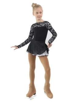 IceDress Figure Skating Dress - Thermal - Harmony (Black With White) -Figure Skating Shop 62f0607eedbc 25105 97138 07266.1582510377