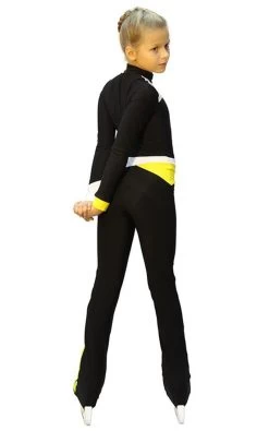 IceDress - Figure Skating Training Overalls - Skating (Black, Yellow And White) -Figure Skating Shop 638cf81372cd 16495 41724.1582485852
