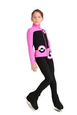 IceDress Figure Skating Outfit - Thermal - Bubble Gum (Black, Hot Pink) -Figure Skating Shop 6 41898.1601040414