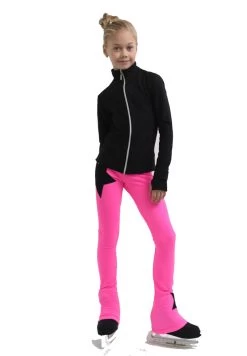 IceDress Figure Skating Pants - Thermal - Disco Dance (Black With Hot Pink) -Figure Skating Shop 6 71496 92281.1582429647