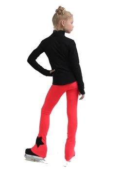 IceDress Figure Skating Pants - Thermal - Disco Dance (Black With Hot Coral) -Figure Skating Shop 6 92409 53323 49841.1582514383