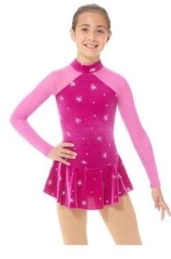 Mondor Mock Neck Glitter Figure Skating Dress 2764 - North Star