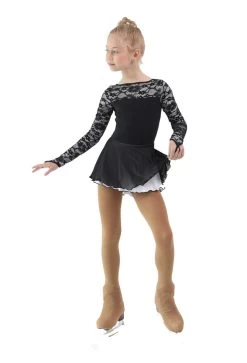 IceDress Figure Skating Dress - Thermal - Harmony (Black With White) -Figure Skating Shop 749d5acf2863 39769 89864.1582446246