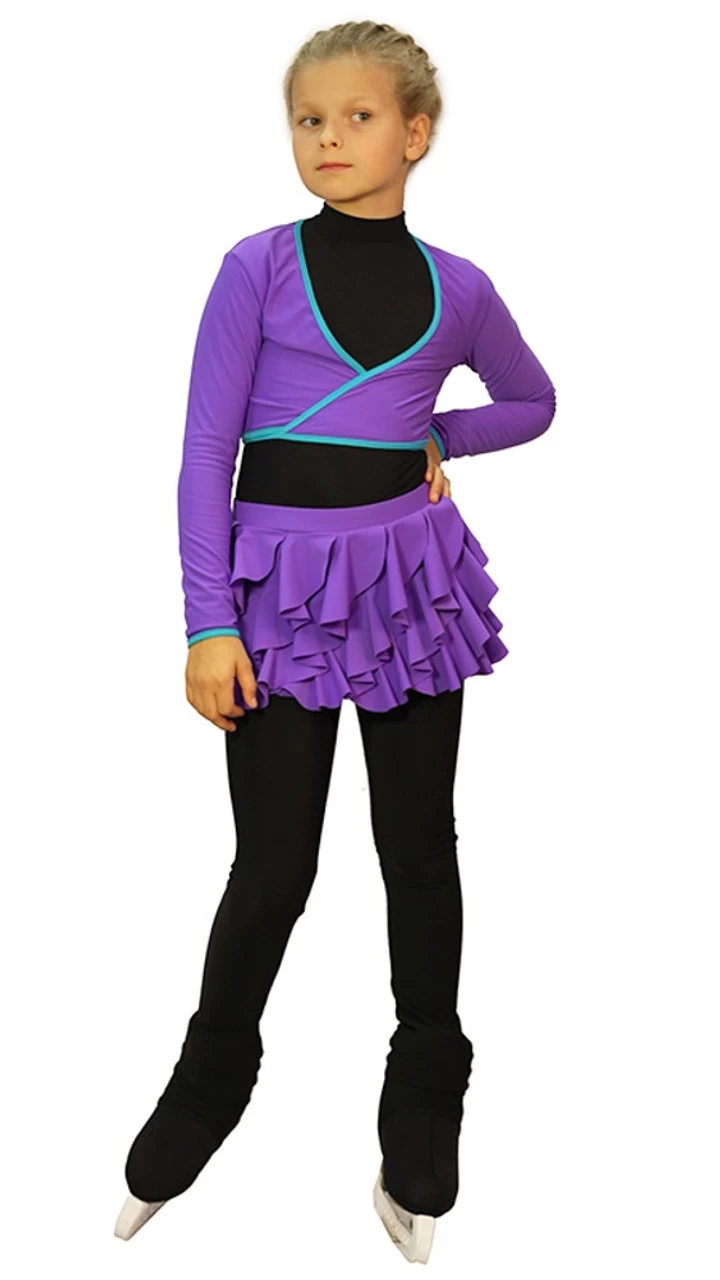 IceDress - Figure Skating Skirts - Butterfly (Purple) 3 IceDress - Figure Skating Skirts - Butterfly (Purple)