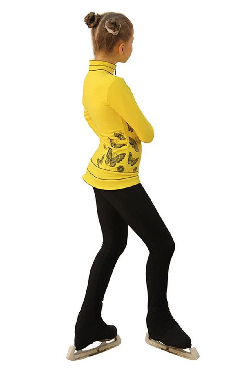IceDress Figure Skating Outfit - Thermal - Flying (Yellow With Black) 5 IceDress Figure Skating Outfit - Thermal - Flying (Yellow With Black) - Image 3