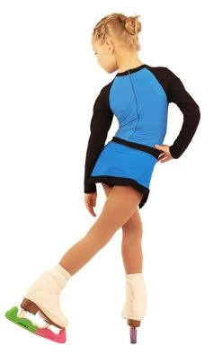 IceDress Figure Skating Dress - Thermal - IceSports (Blue With Black) -Figure Skating Shop 964a8e8dbb8d 90000 76480.1582488051
