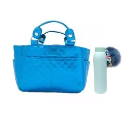 Kami-So Ice Skating Rink Tote (Bahama Blue) And The Brilliant Bottle (Blue)