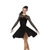 Jerry's Ice Skating Sweetheart Dance Dress - Solitaire Style F22016 -Figure Skating Shop D22016P Black Front 39089.1662644001