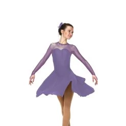Jerry's Ice Skating Sweetheart Dance Dress - Solitaire Style F22016 -Figure Skating Shop D22016P Purple Mist Front 46632.1662644002