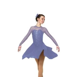 Jerry's Ice Skating Sweetheart Dance Dress - Solitaire Style F22016 -Figure Skating Shop D22016R Purple Mist Front 33187.1662644002