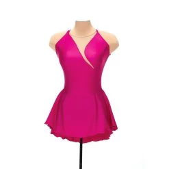 Jerry's Ice Skating Tapered Cut Dress - Solitaire Style F22006 -Figure Skating Shop F22006P Rose Tone C Front 33803.1662554623