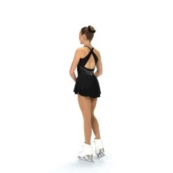 Jerry's Ice Skating Tapered Cut Dress - Solitaire Style F22006 -Figure Skating Shop F22006R Black Back 24751.1662554623