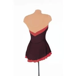 Jerry's Ice Skating Dress - Solitaire Style F23021 -Figure Skating Shop F23021P Ember B Back 96558.1682507257