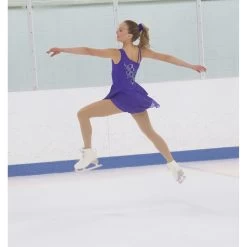 Jerry's Ice Skating Dress - Solitaire Style F23025 -Figure Skating Shop F23025R Purple Back Jump 44312.1682509875