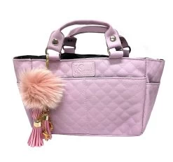 Kami-So Ice Skating Rink Tote - Lilac With Light Pink Keychain Charm
