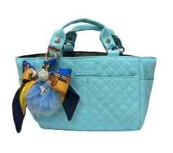Kami-So Ice Skating Rink Tote - (Cloud Nine) With Bow Keychain (Blue)