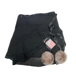 Fluffy Wrap Skirt (Black) -Figure Skating Shop IMG 7651 20693.1645619220