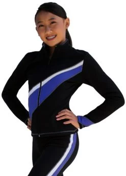 ChloeNoel Polar Fleece Figure Skating Jacket By Polartec J81 -Figure Skating Shop Royal Blue White 64576 73548 07229.1654705848