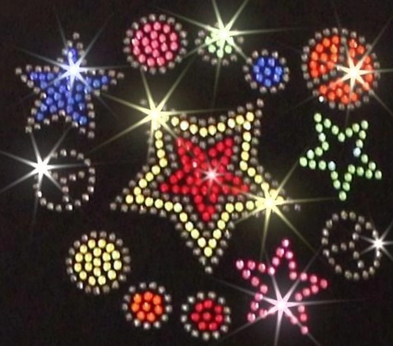 Black "Peace & Stars" Ice Skating Dress With "Peace & Stars" Rhinestone Applique 5 Black "Peace & Stars" Ice Skating Dress With "Peace & Stars" Rhinestone Applique - Image 3