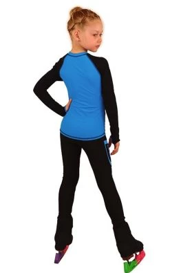 IceDress Figure Skating Outfit - Thermal - IceDress Lite (Linglish With Leggings) (Black With Blue) -Figure Skating Shop a1e9d03c61f6 29939 55059 87914.1582431182