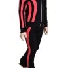 IceDress Figure Skating Thermal Pants - Lutz (Black And Coral)