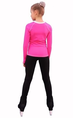 IceDress - Figure Skating Longsleeve (Pink With White) -Figure Skating Shop a601c20f9942 41821 54142.1582470311