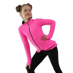 IceDress Figure Skating Outfit - Thermal - Minx (Hot Pink With Black)