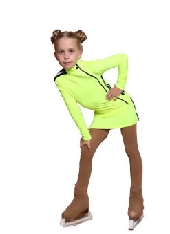 IceDress Figure Skating Skirt - Thermal - Olympus (Lime With Black Lamps) -Figure Skating Shop ac8362668148 20338 59301.1601493918