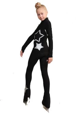 IceDress Figure Skating Pants - Thermal - Star Sky (Black With Silver) -Figure Skating Shop ae96ab3556d6 79850 71859 48351.1601469263