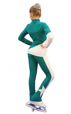 IceDress Figure Skating Outfit - Thermal - Space (Emerald With White) -Figure Skating Shop b6d7327c7ac9 94490 74037 46523.1582453487