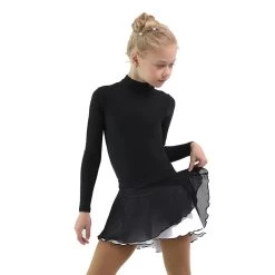 IceDress - Figure Skating Skirts - Harmony (Black With White ) -Figure Skating Shop be8b31815890 87994 17714.1582431184