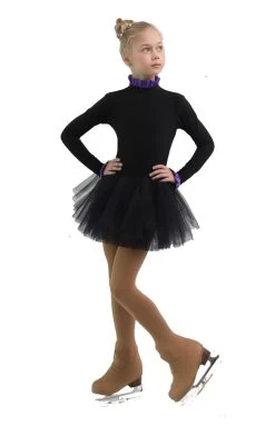 IceDress - Thermal Body (Black With Purple Flounce) -Figure Skating Shop c5c27e7b5087 53749 82771.1582444662