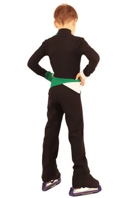 IceDress - Figure Skating Training Overalls For Boys - Skating (Black, Green And White) -Figure Skating Shop cbe0f0f65e73 07001 69296.1582437988