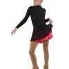 IceDress - Figure Skating Skirts - Harmony (Black With Hot Coral ) -Figure Skating Shop cf3bab605b4a 73934 37520.1582455089
