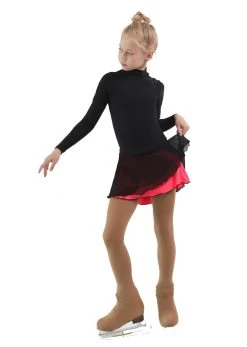 IceDress - Figure Skating Skirts - Harmony (Black With Hot Coral ) -Figure Skating Shop cf3bab605b4a 73934 37520 07197.1582517174