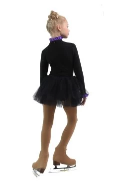 IceDress - Thermal Body (Black With Purple Flounce) -Figure Skating Shop cfb82eff1c08 71362 21307.1582444662