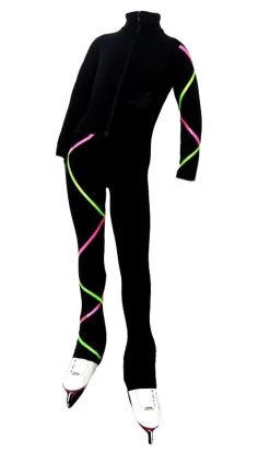 Criss Cross Fleece Ice Skating Pants Pink/Lime XP511 -Figure Skating Shop criscrossiceskatingoutfit 51897.1540224623