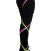Criss Cross Fleece Ice Skating Pants Pink/Lime XP511 -Figure Skating Shop crisscrosspantsback 31057.1540224623
