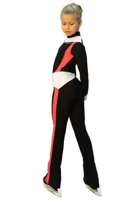 IceDress - Figure Skating Training Overalls - Skating (Black, Coral And White ) -Figure Skating Shop d42fef3f7735 41894 15897.1582430725