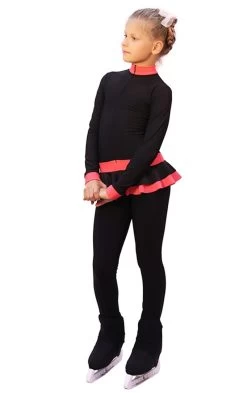 IceDress - Figure Skating Training Overalls - Valley (Black With Coral) -Figure Skating Shop d61347a3f18c 61346 82862.1582441340
