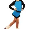 IceDress Figure Skating Dress - Thermal - IceSports (Blue With Black)