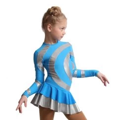 IceDress Figure Skating Dress - Thermal - Serpentine (Blue With Silver Lycra) -Figure Skating Shop d9da00dca55d 68447 64462 70660.1582488030