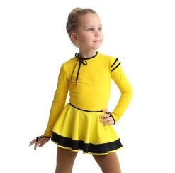 IceDress Figure Skating Dress - Thermal - Duet (Yellow With Black) -Figure Skating Shop e0272ac6ff8a 57528 35850 07193.1582499488