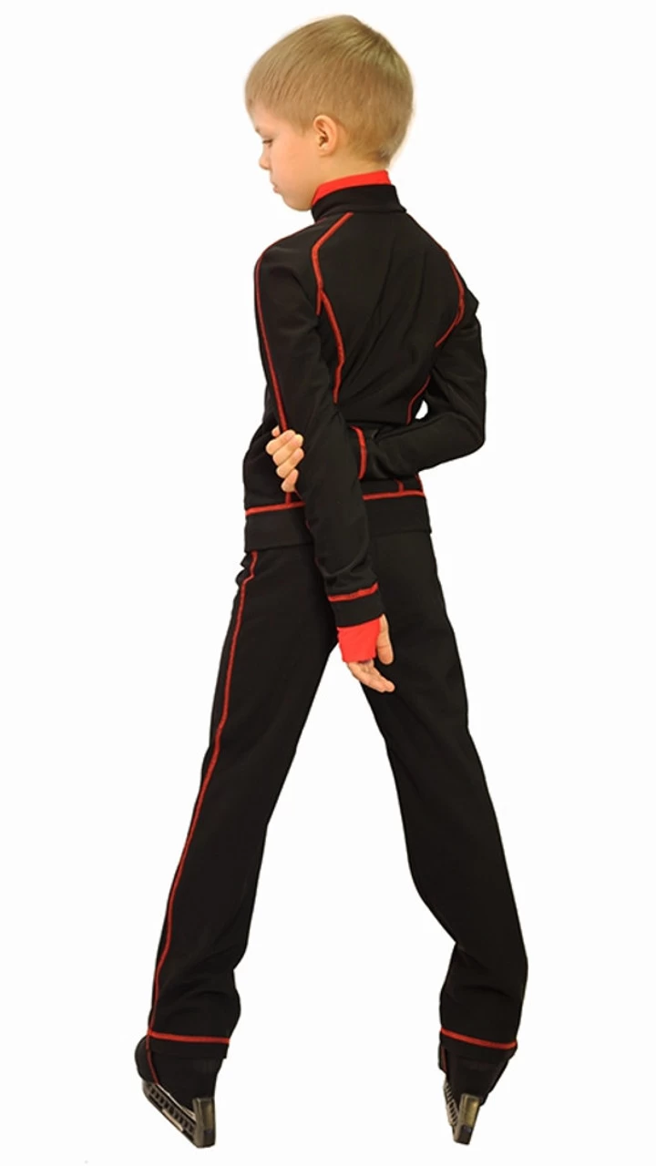 IceDress Figure Skating Thermal Jacket - Todes For Boys(Black With Red Line) 4 IceDress Figure Skating Thermal Jacket - Todes For Boys(Black With Red Line) - Image 2
