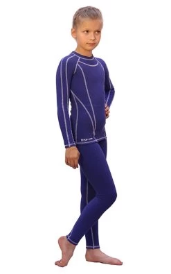 IceDress - Figure Skating Thermal Underwear (Blue Melange With White Stitching) -Figure Skating Shop ee20bf2da342 10587 75795.1582446284